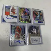 Brett Rypien Rookie auto patch lot of 5 cards (c8)