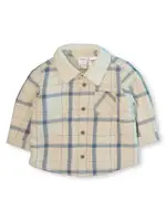 Baby Berry Sherpa Lined Shacket, White, Size 6-12 months