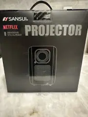 SANSUI Smart 1080P Portable Projector with WiFi & Bluetooth - 10000 Lumens