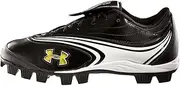 [Under Armour] Womens Glyde IV Rubber Molded Softball Cleats Black/White