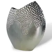 Handcrafted NickelPlated Aluminium Fish VaseChic Modern Home Decor Accent NEW