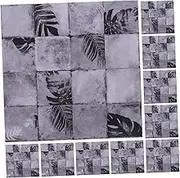MUSISALY 10 Sheets Antique Tile Stickers Wallpaper Sticker Retro Tile Decal Tile Bedroom Stickers Tile Wall Decals Tile Decorative Sticker Wallpaper Peel and Stick Retro Wallpaper