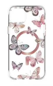 Karma By Body Glove Pink Butterflies With MagSafe Case - iPhone 14 Plus