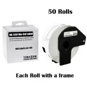 50Rolls 1-1/7"x3-1/2" Standard Paper Address Labels DK-1201 For Brother QL-1060N