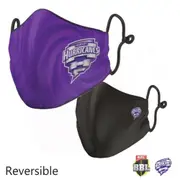 Hobart Hurricanes BBL Large Adult Reversible Washable Face Mask
