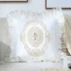 Ruffles Velvet Lace Throw Pillow Case Cover Luxury Splice European 1PC White