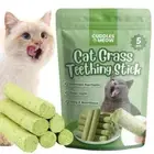 6x Cat Grass Teeth Grinding Stick Pet Snacks Hairball Pet Cleaning New O69C