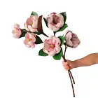 2-Stem Artificial Lotus Flowers – Each stem features 3 large lifelike blooms