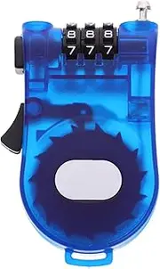 SUPVOX Snowboard Lock Cable Lock 3-Digits Combination Lock with Retractable Cable Bike Lock Luggage Lock for Bike Ski Snowboard and Stroller Blue