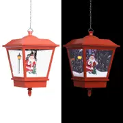 Christmas Hanging Lamp with LED Light and Santa Red 27x27x45 cm vidaXL