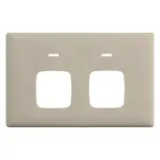 HPM LINEA Double Autoswitch Powerpoint Coverplate - Ghost Gum