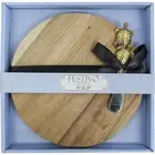 French Hamptons Coastal Acacia Wood Board/Spreader Shell Bee Turtle box gift set