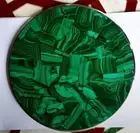 24" Round Malachite Stone Console Hotel Bar Table Modern Office Meeting Desk