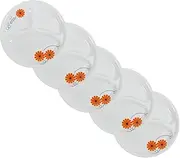 [CORELLE] J385-ORMCP-1936 Lunch Plates, Small Size, Set of 5, Plates, Break-Resistant, Lightweight, Microwave Safe, Oven Safe, Dishwasher Safe, Orange Margaret