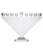 BT Shalom Triangular Crystal Menorah