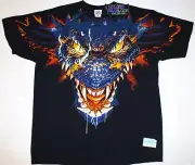 Blue Dragon Face Two-Sided Body Print XL T-Shirt Liquid Blue 2005 NEW UNWORN