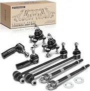 A-Premium 8Pcs Suspension Kit Inner Outer Tie Rod End Ball Joint Stabilizer Bar Link Compatible with Volkswagen Jetta 05-18 Golf 10-14 GTI 06-14 Eos 07-16 R32 Rabbit Audi A3 06-09