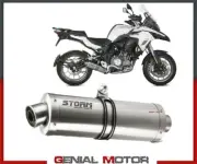 Exhaust Storm by Mivv Muffler Oval Steel for Benelli Trk 502 2017 > 2019