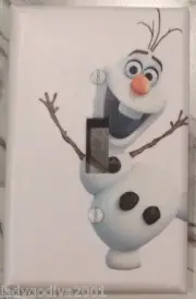 'New!' LARGER SIZE! Dancing Snowman - Light Switch Cover