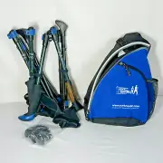 *BRAND NEW* York Nordic Ultralight Travel Folding Walking & Hiking Poles 5'7-6'2