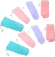 Healeved 8pcs Soap Foaming Bags Portable Bar Soap Pouches for Bathing Mesh Design for and Scent Release Safe Pe Material Home Accessory present