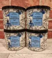 BLUEBERRY MARSHMALLOW BAR 3 Wick Candle x4 Bath & Body Works White Barn