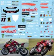 1/12 Decals for Ducati Panigale V4 SBK 2024 Bautista Bulega Decal TBD1025