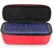 CM Trading Card Case Fits 140+ Toploaders in a Portable EVA Shell w/ Foam, Red