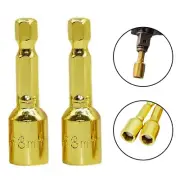 Socket Adapter Hexagonal Chrome Vanadium Steel Golden Socket Accessories