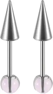 [Niaspi] 20G Small Crystal Ball Spike Cartilage Stud Earrings for Women Men 316L Surgical Steel Conch Helix Rook Earrings Studs Statement Cartilage Stud Earring Body Piercing Jewelry 6mm 2Pcs