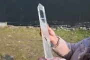 4.15LB Natural Clear Quartz Obelisk Quartz Crystal Point Wand Tower Healing