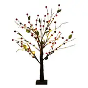 Tabletop Tree Light 24 LED Artificial Branch Tree Lamp for Home Christmas Decor-Red