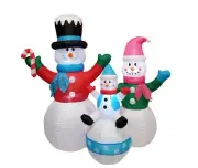 Christmas Air Blown LED Inflatable Yard Party Decoration Snowman Snowmen Family