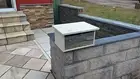 stone Letterbox solid tough limestone mailbox aluminium door , 2 keys