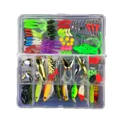 ZANLURE 106pcs All Depth Mixed Fishing Lure Sets Hard Baits/Soft Lures Artificial Bait With Box