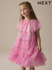Pink Rainbow Sparkle Mesh Party Dress (3-16yrs) (E57560) | $55 - $68