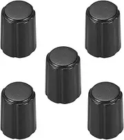 uxcell 5pcs, 4x6mm D Type Potentiometer Control Knobs for Electric Guitar Volume Tone Knobs Black