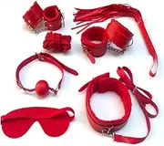 Bundle Binding Set of 7 Sets Handcuffs Key Police Cosplay Party Supplies Cosplay Costume Accessories Pretend to Play Handcuffs Elastic Pretend Toy Hand Cuffs Wand T-Shirt Trousers