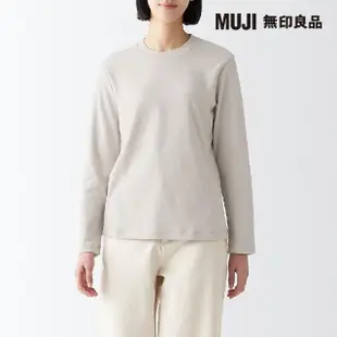 【MUJI 無印良品】女有機棉柔滑圓領長袖T恤(共5色)