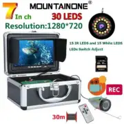 1280*720 Screen Fish Finder Underwater Fishing Camera 15pcs White LEDs+15pcs IR