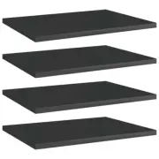Replacement Bookcase Storage Shelf Panel 4 Pcs 40x30cm Black Bookshelf Boards