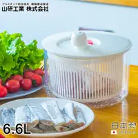 在飛比找松果購物優惠-【日本山研工業】日本製蔬果清洗脫水機/手轉瀝水籃/洗米器-大