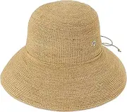 [Cauplse] Women Sun Hat for Summer Travel, ​Summer Foldable Straw Hat Floppy Beach Hat Stylish Panama Wide Brim UV Protection Hats UPF 50, Adjustable Summer Hats, One Size Fits Most