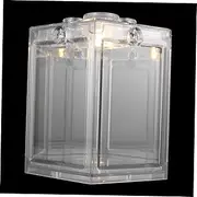 PENIKOKO Box Miniature Fish Tank Desktop Aquarium for Goldfish Elegant Decorative Centerpiece with Warm Light for Home and Office Spaces