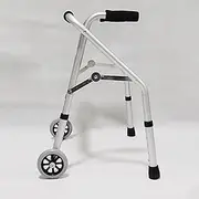 QLMA Upright Walkers with Armrest Lightweight All Terrain Rollator Walkers for Seniors Childrens Rehabilitation Standing Frame Height Adjustable Foldable Aluminum(B)