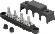 4 Stud Power Distribution Block, with Cover, M8 Terminal Studs,Terminal Screws B