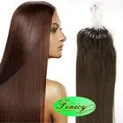Loop Micro Ring Link Real Remy Human Hair Extensions Micro Beads Highlights Hair