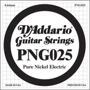 D'Addario PNG025 Pure Nickel Electric Guitar Single String, .025