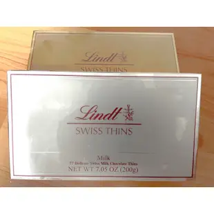 現貨促銷 瑞士蓮 LINDT DARK THINS 黑巧克力 牛奶巧克力 薄片