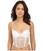 140$ Natori White Chantilly Lace Bustier, 36C